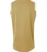 NB2340 A4 Youth Moisture Management V-neck Muscle VEGAS GOLD/ WHT back view