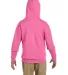 JERZEES 996Y NuBlend Youth Hooded Pullover Sweatsh in Neon pink back view