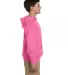 JERZEES 996Y NuBlend Youth Hooded Pullover Sweatsh in Neon pink side view
