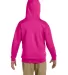 996Y JERZEES NuBlend Youth Hooded Pullover Sweatsh Cyber Pink back view