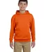 JERZEES 996Y NuBlend Youth Hooded Pullover Sweatsh in Safety orange front view
