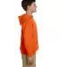 JERZEES 996Y NuBlend Youth Hooded Pullover Sweatsh in Safety orange side view