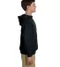 JERZEES 996Y NuBlend Youth Hooded Pullover Sweatsh in Black side view