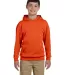 JERZEES 996Y NuBlend Youth Hooded Pullover Sweatsh in Burnt orange front view