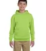 JERZEES 996Y NuBlend Youth Hooded Pullover Sweatsh in Neon green front view