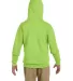 JERZEES 996Y NuBlend Youth Hooded Pullover Sweatsh in Neon green back view