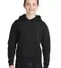 JERZEES 996Y NuBlend Youth Hooded Pullover Sweatsh in Black front view