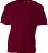 NB3142 A4 Youth Cooling Performance Crew Tee in Maroon front view