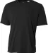 NB3142 A4 Youth Cooling Performance Crew Tee BLACK front view