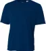 NB3142 A4 Youth Cooling Performance Crew Tee NAVY front view