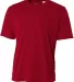 NB3142 A4 Youth Cooling Performance Crew Tee CARDINAL front view