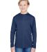 NB3165 A4 Youth Cooling Performance Long Sleeve Cr in Navy front view