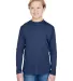 NB3165 A4 Youth Cooling Performance Long Sleeve Cr NAVY front view