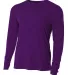 NB3165 A4 Youth Cooling Performance Long Sleeve Cr PURPLE front view