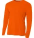 NB3165 A4 Youth Cooling Performance Long Sleeve Cr SAFETY ORANGE front view