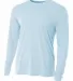 NB3165 A4 Youth Cooling Performance Long Sleeve Cr PASTEL BLUE front view