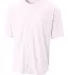 NB4184 A4 Youth Short Sleeve Full Button Baseball  WHITE front view