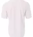 NB4184 A4 Youth Short Sleeve Full Button Baseball  WHITE back view