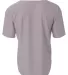 NB4184 A4 Youth Short Sleeve Full Button Baseball  GREY back view