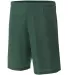 NB5184 A4 6 Inch Youth Lined Micromesh Shorts FOREST GREEN front view