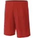 NB5184 A4 6 Inch Youth Lined Micromesh Shorts SCARLET front view