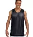 NF1270 A4 Adult Reversible Mesh Tank BLACK/ WHITE front view