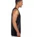 NF1270 A4 Adult Reversible Mesh Tank BLACK/ WHITE side view