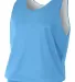 NF1270 A4 Adult Reversible Mesh Tank LT BLUE/ WHITE front view
