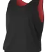NF1270 A4 Adult Reversible Mesh Tank BLACK/ RED front view