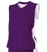 NW2320 A4 Reversible Moisture Management Muscle PURPLE/ WHITE front view