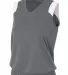 NW2340 A4 Moisture Management V-neck Muscle GRAPHITE/ WHITE front view