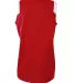 NW2340 A4 Moisture Management V-neck Muscle SCARLET/ WHITE back view