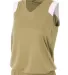 NW2340 A4 Moisture Management V-neck Muscle VEGAS GOLD/ WHT front view