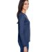 NW3002 A4 Women's Long Sleeve Cooling Performance  in Navy side view