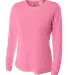 NW3002 A4 Women's Long Sleeve Cooling Performance  PINK front view