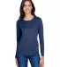 NW3002 A4 Women's Long Sleeve Cooling Performance  NAVY front view