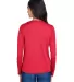 NW3002 A4 Women's Long Sleeve Cooling Performance  SCARLET back view