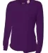 NW3002 A4 Women's Long Sleeve Cooling Performance  PURPLE front view