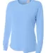 NW3002 A4 Women's Long Sleeve Cooling Performance  LIGHT BLUE front view