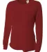 NW3002 A4 Women's Long Sleeve Cooling Performance  CARDINAL front view