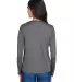 NW3002 A4 Women's Long Sleeve Cooling Performance  GRAPHITE back view