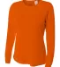 NW3002 A4 Women's Long Sleeve Cooling Performance  SAFETY ORANGE front view