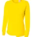 NW3002 A4 Women's Long Sleeve Cooling Performance  SAFETY YELLOW front view