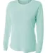 NW3002 A4 Women's Long Sleeve Cooling Performance  PASTEL MINT front view