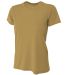 NW3201 A4 Women's Cooling Performance Crew T-Shirt in Vegas gold front view