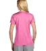 NW3201 A4 Women's Cooling Performance Crew T-Shirt PINK back view