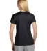 NW3201 A4 Women's Cooling Performance Crew T-Shirt BLACK back view