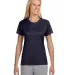NW3201 A4 Women's Cooling Performance Crew T-Shirt NAVY front view