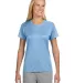 NW3201 A4 Women's Cooling Performance Crew T-Shirt LIGHT BLUE front view