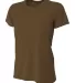 NW3201 A4 Women's Cooling Performance Crew T-Shirt BROWN front view